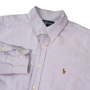 Ralph Lauren Mens Classic Fit Oxford Shirt Light Blue 16 32/33 Long Sleeve